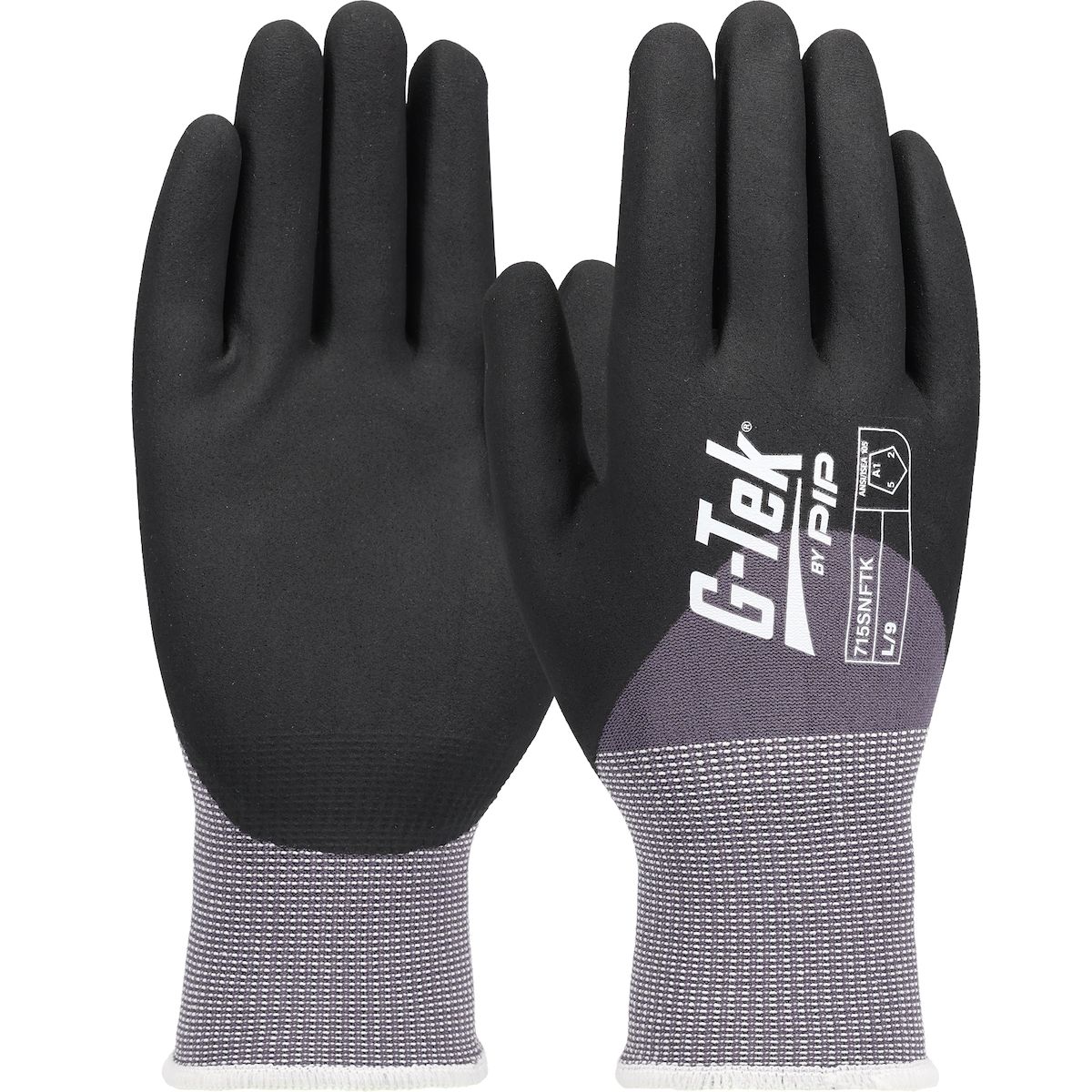PosiGrip® Seamless Knit Nylon/Spandex Glove with Nitrile Coated Foam Grip on Palm, Fingers & Knuckles, - 15 Gauge - Touchscreen ($715SNFTK) PosiGrip® Seamless Knit Nylon/Spandex Glove with Nitrile Coated Foam Grip on Palm, Fingers & Knuckles, - 15 Gauge - Touchscreen ($715SNFTK)