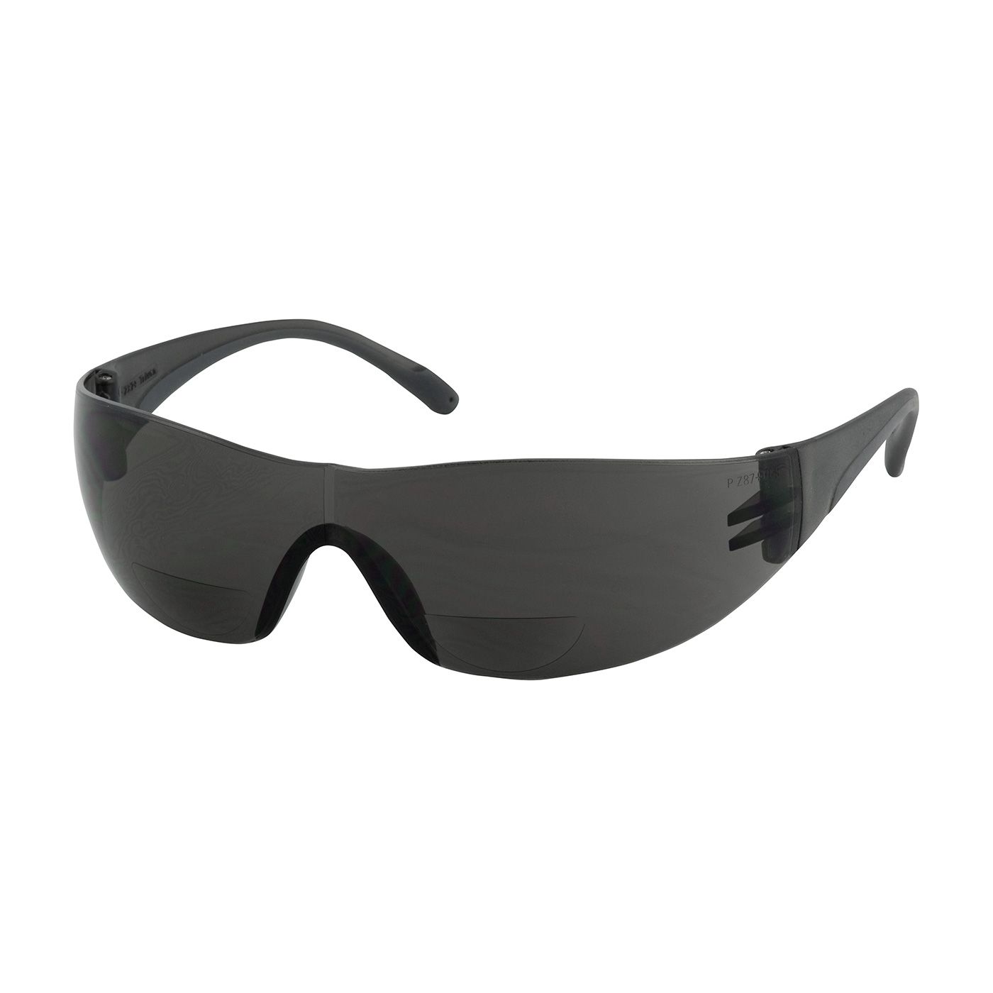 Zenon Z12R Rimless Safety Readers with Gray Temple, Gray Lens and Anti-Scratch Coating, 2.00 Diopter  (#250-27-0120)