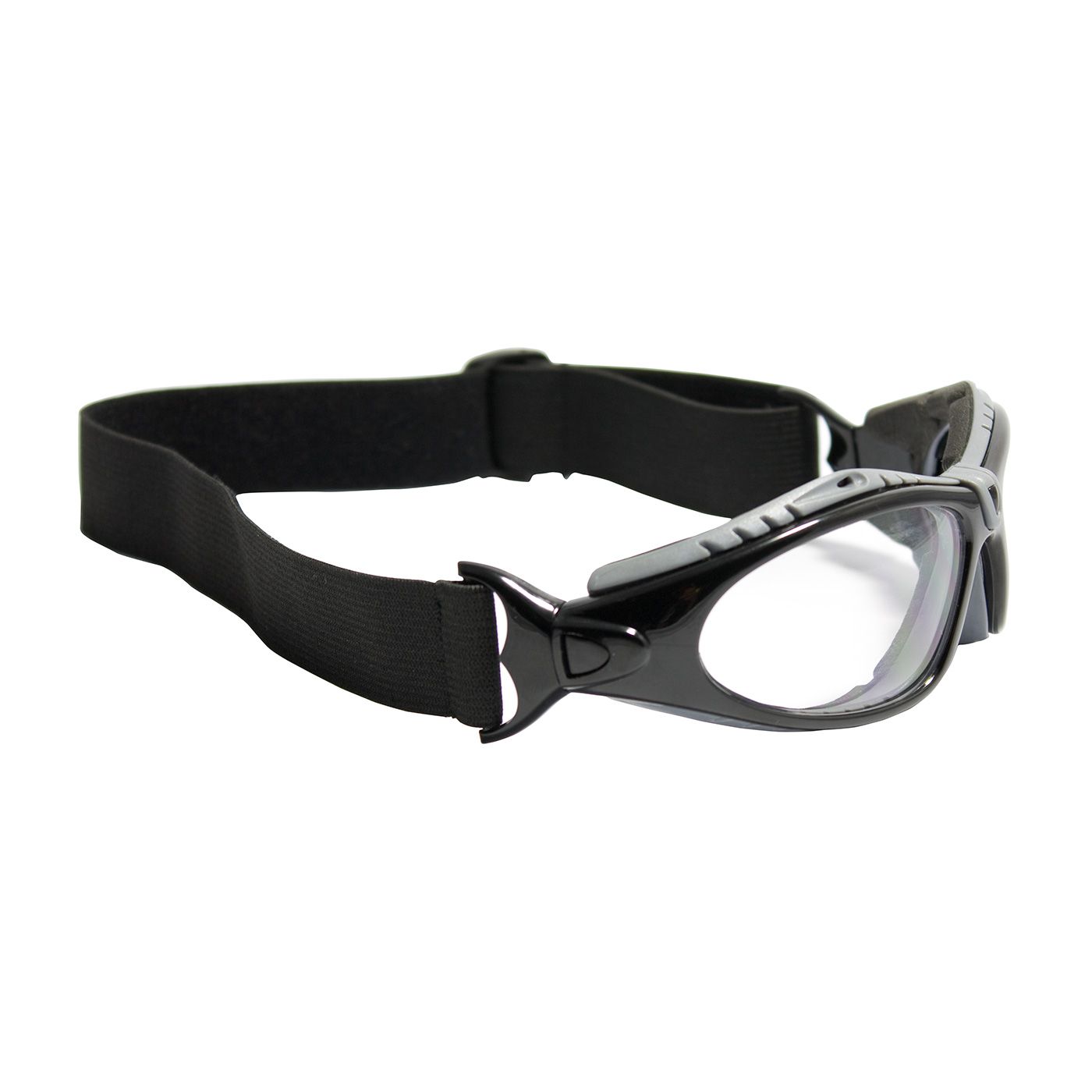 Fuselage Full Frame Safety Glasses with Black Frame, Foam Padding, Clear Lens and Anti-Scratch / Anti-Fog Coating  (#250-50-0420)