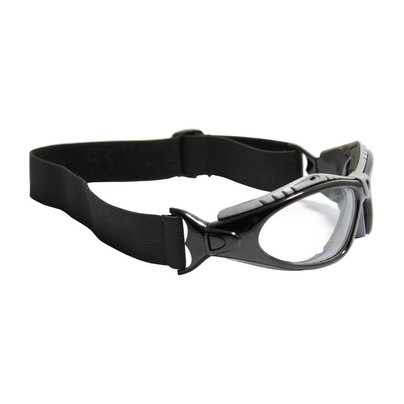 Fuselage Full Frame Safety Glasses with Black Frame, Foam Padding, Clear Lens and Anti-Scratch / Anti-Fog Coating  (#250-50-0420)
