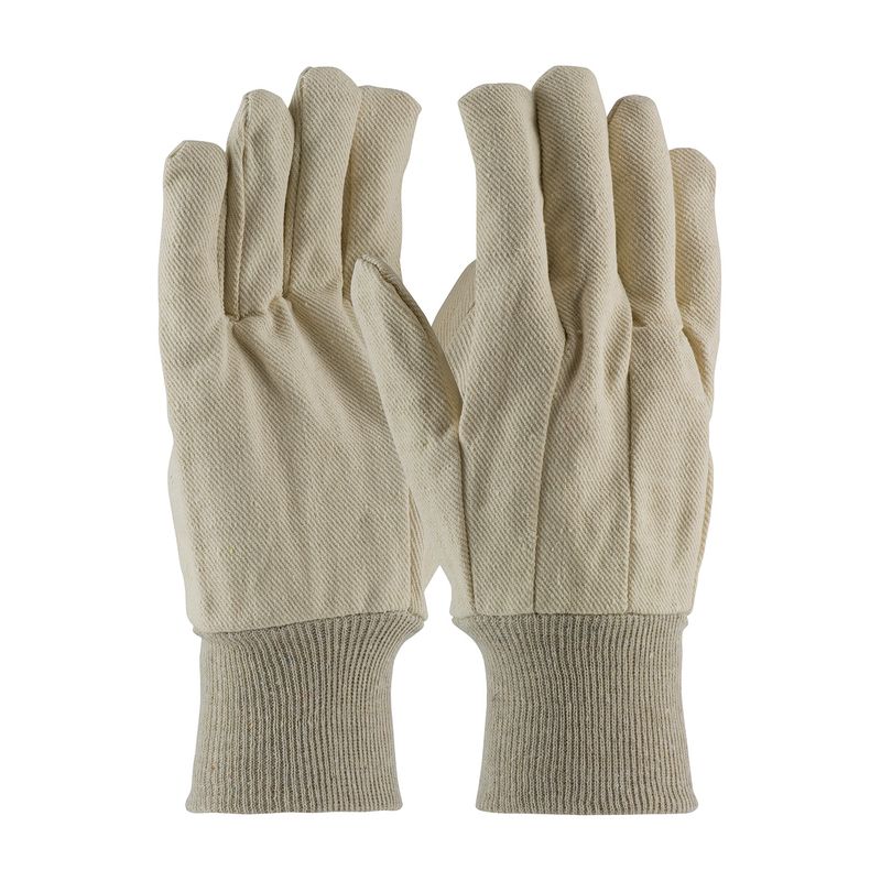 PIP Premium Grade Cotton Canvas Single Palm Glove - Knitwrist  (#90-910)