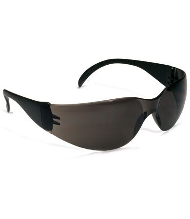 Zenon Z12 Rimless Safety Glasses with Black Temple, Gray Lens and Anti-Scratch / Anti-Fog Coating  (#250-01-0021)