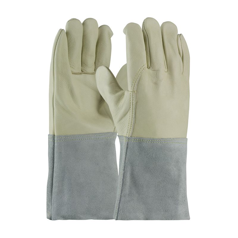 PIP Top Grain Cowhide Leather Mig Tig Welder's Glove with Kevlar Stitching - Leather Gauntlet Cuff  (#75-2026)