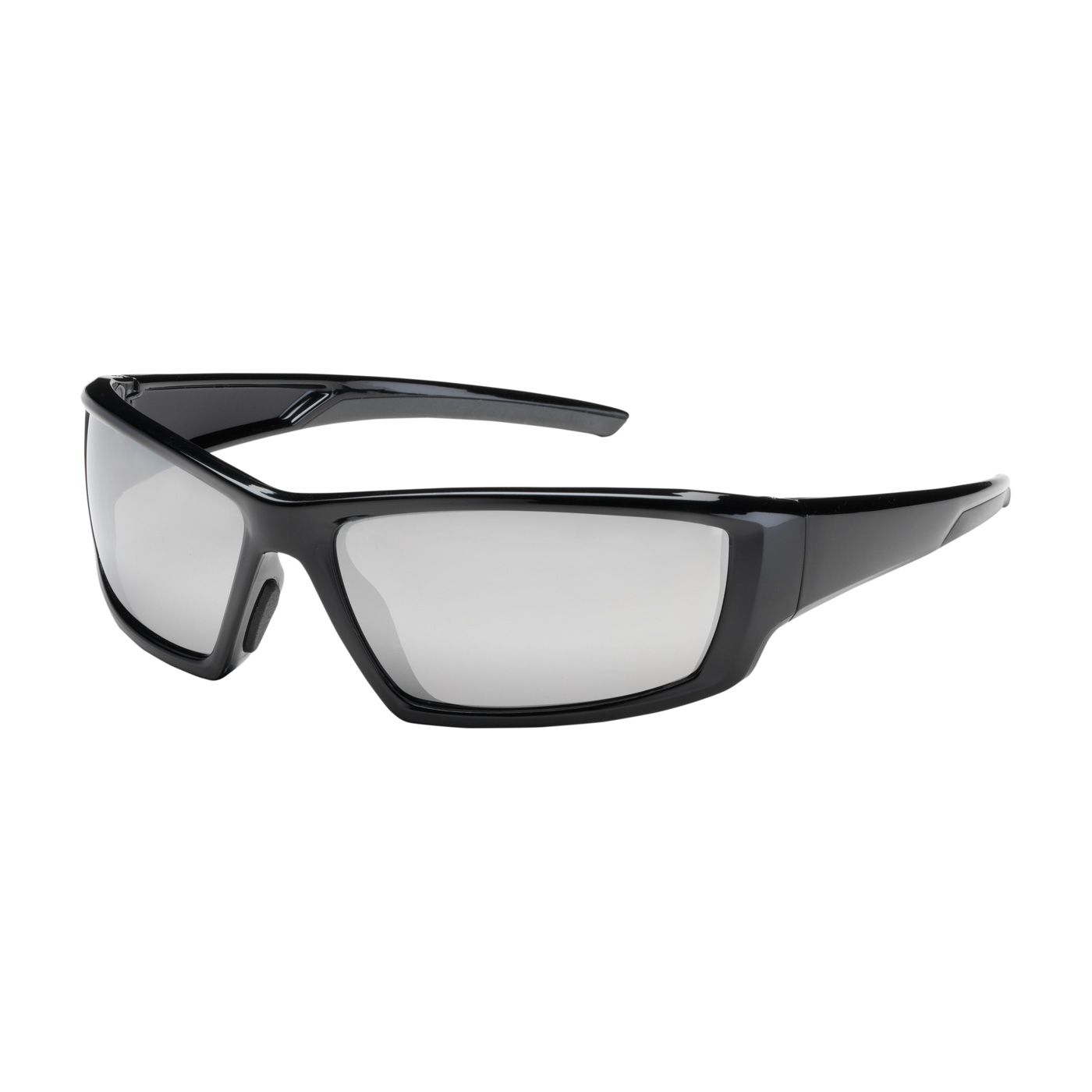 Sunburst Full Frame Safety Glasses with Black Frame, Silver Mirror Plus Lens and Anti-Scratch / Anti-Reflective Coating  (#250-47-0005)