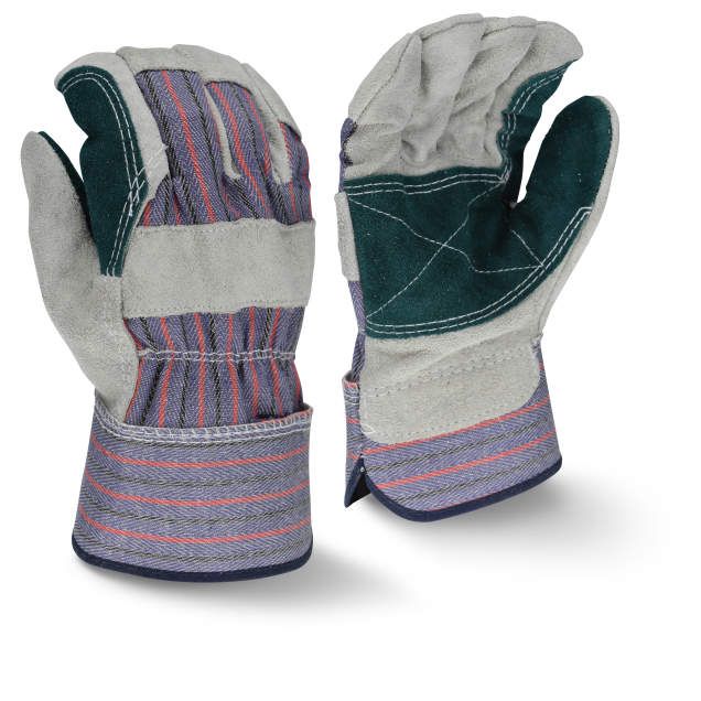 Radians Regular Shoulder Gray Split Cowhide Double Leather Palm Glove (#RWG3200DP)