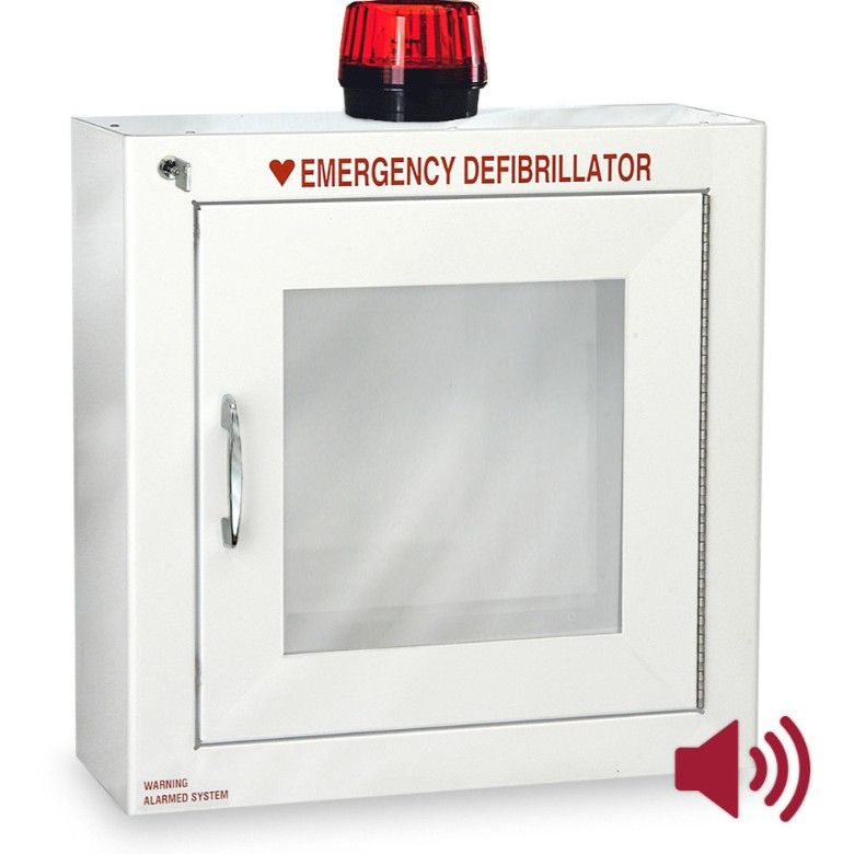 Standard Size AED Cabinet with Advanced Alarm Options (#AMP18-14RSM) Standard Size AED Cabinet with Advanced Alarm Options (#AMP18-14RSM)