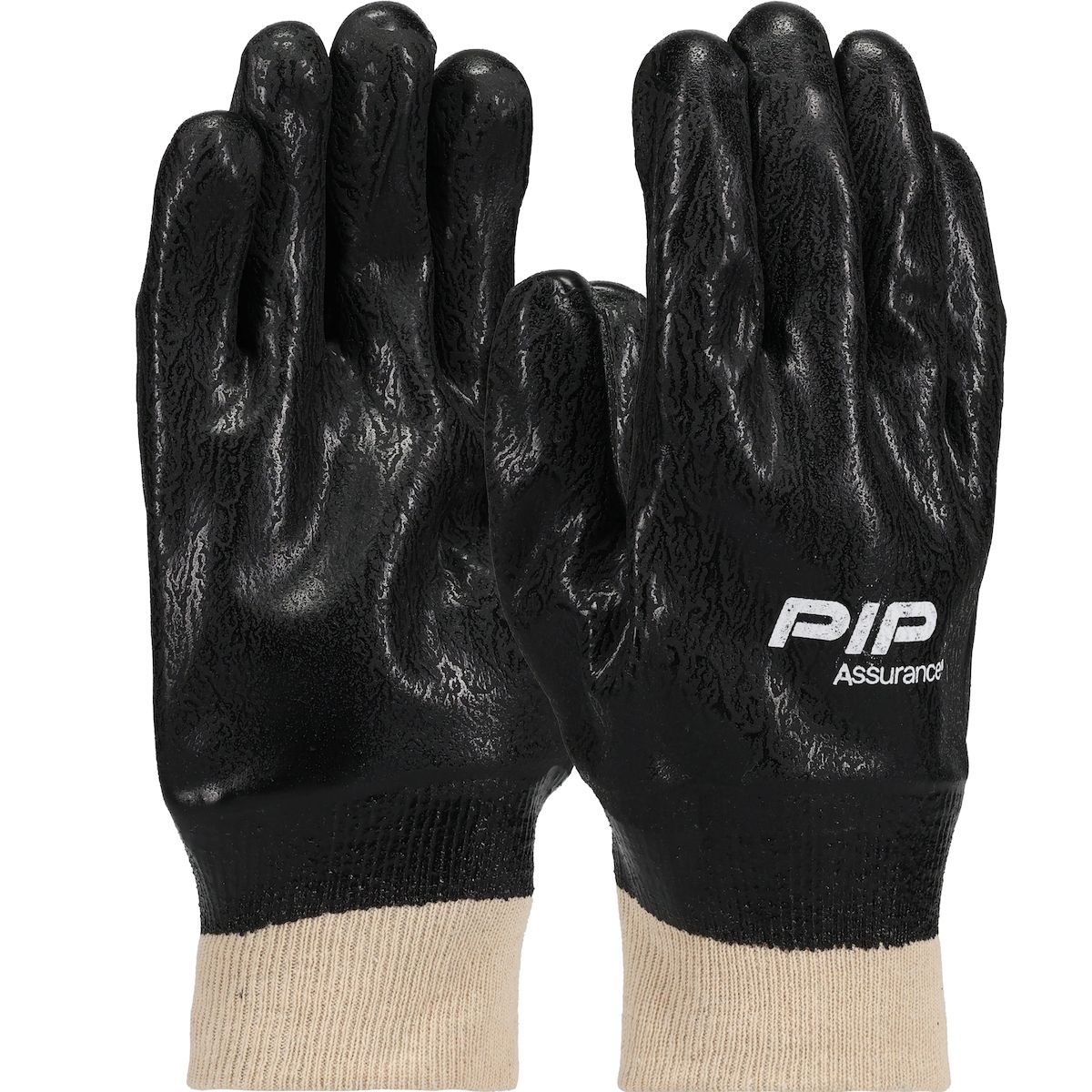 Assurance® Premium PVC Dipped Glove with Interlock Liner and Rough Sandy Finish - Knit Wrist (#58-8115DD) Assurance® Premium PVC Dipped Glove with Interlock Liner and Rough Sandy Finish - Knit Wrist (#58-8115DD)