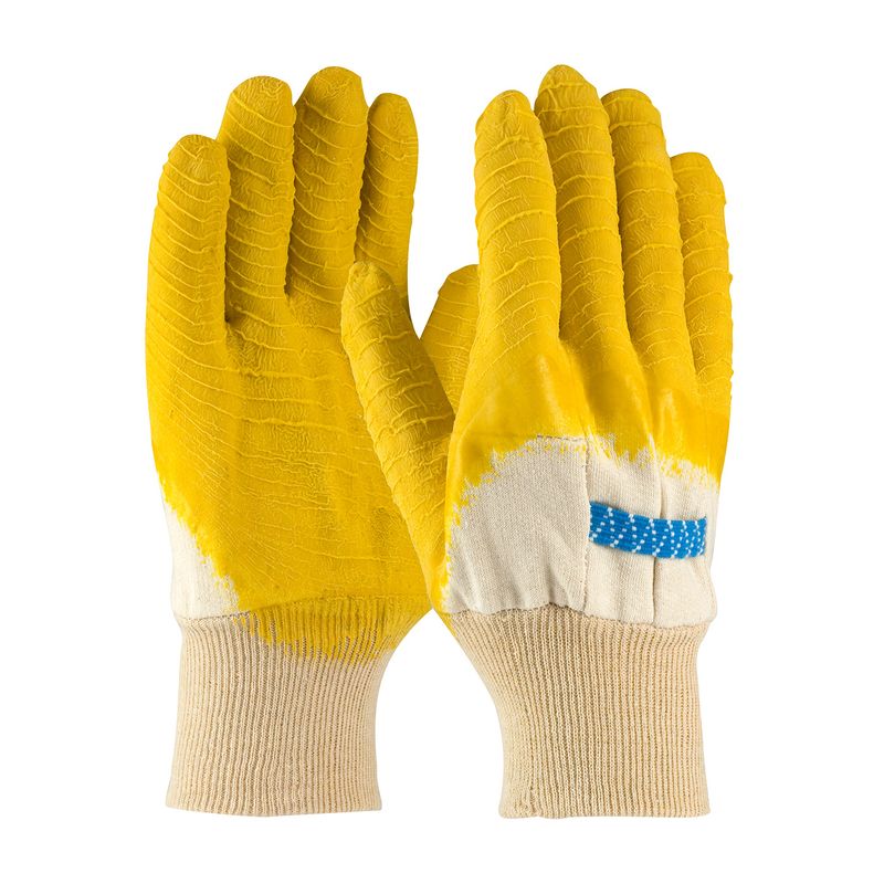 Armor Latex Coated Glove with Jersey Liner and Crinkle Finish on Palm, Fingers & Knuckles - Knitwrist  (#55-3271)