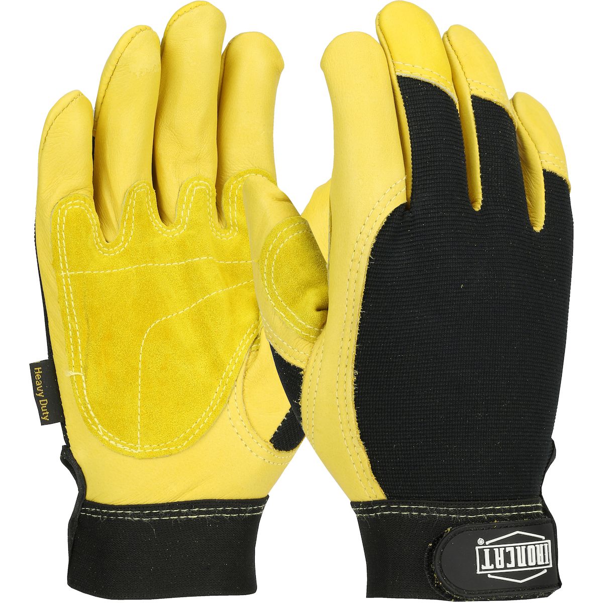 Ironcat® Heavy Duty Top Grain Cowhide Leather Glove with Spandex Back and Reinforced Palm (#86350) Ironcat® Heavy Duty Top Grain Cowhide Leather Glove with Spandex Back and Reinforced Palm (#86350)