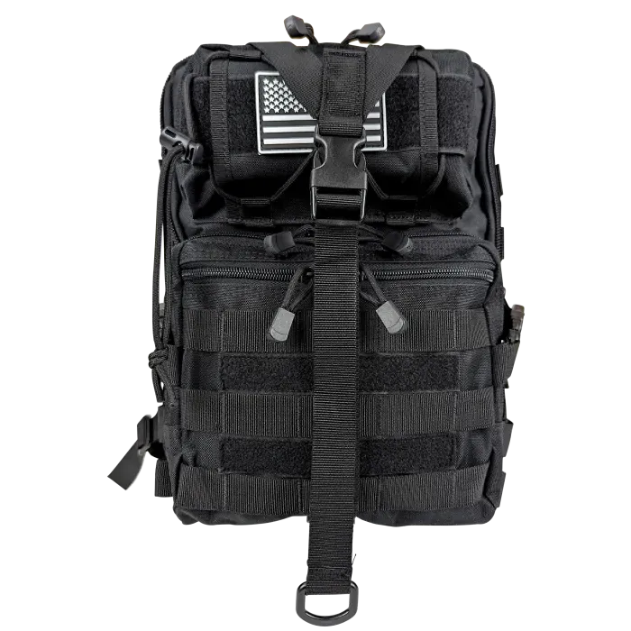 Kemp USA Tactical Sling Backpack Bag, Black (#10-133-BLK) Kemp USA Tactical Sling Backpack Bag, Black (#10-133-BLK)