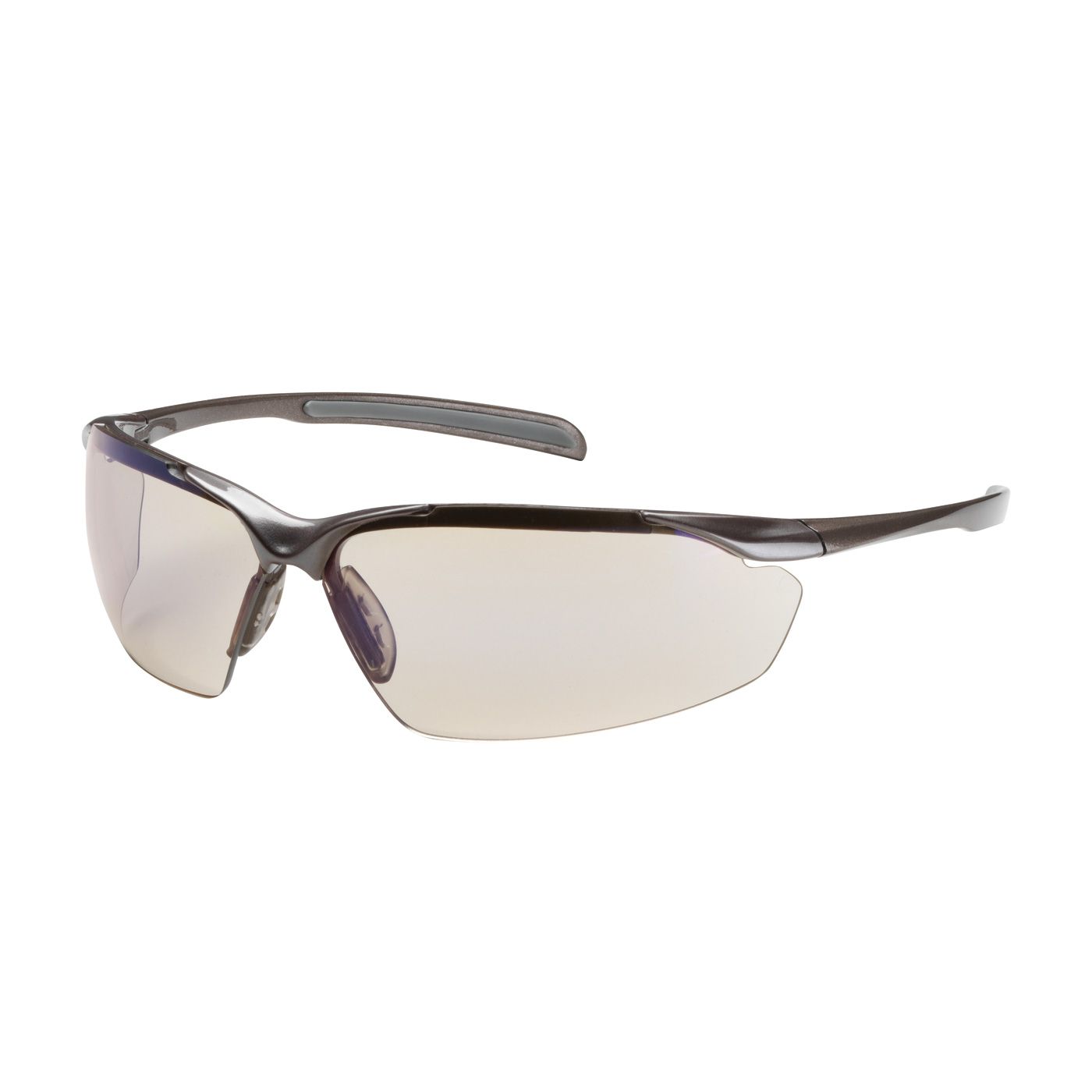 Commander Semi-Rimless Safety Glasses with Gloss Bronze Frame, I/O Blue Lens and Anti-Scratch / Anti-Fog Coating  (#250-33-1226)