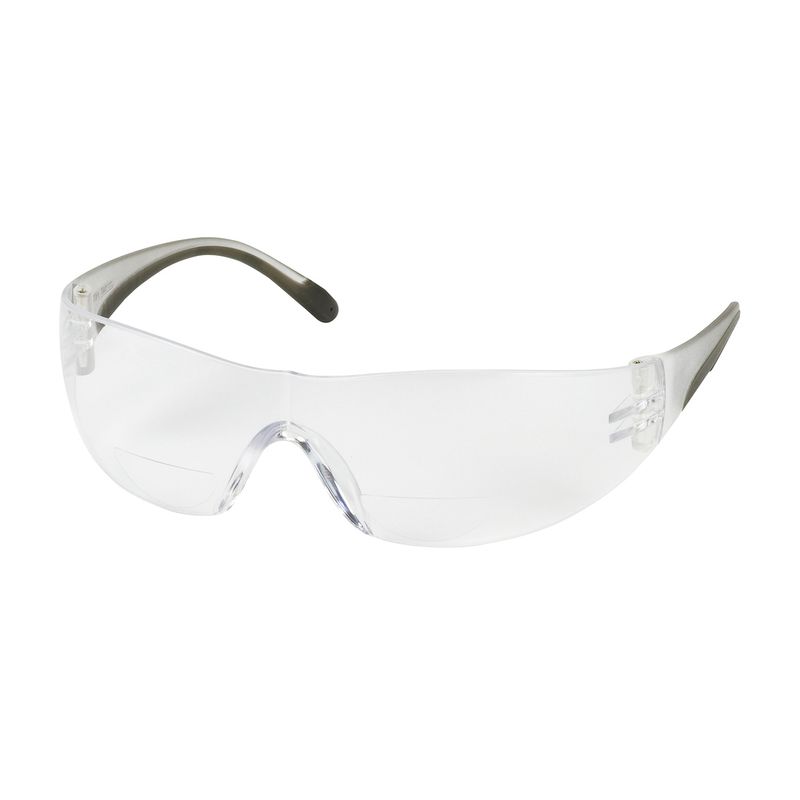 Zenon Z12R Rimless Safety Readers with Clear Temple, Clear Lens and Anti-Scratch Coating, 2.75 Diopter  (#250-27-0027)