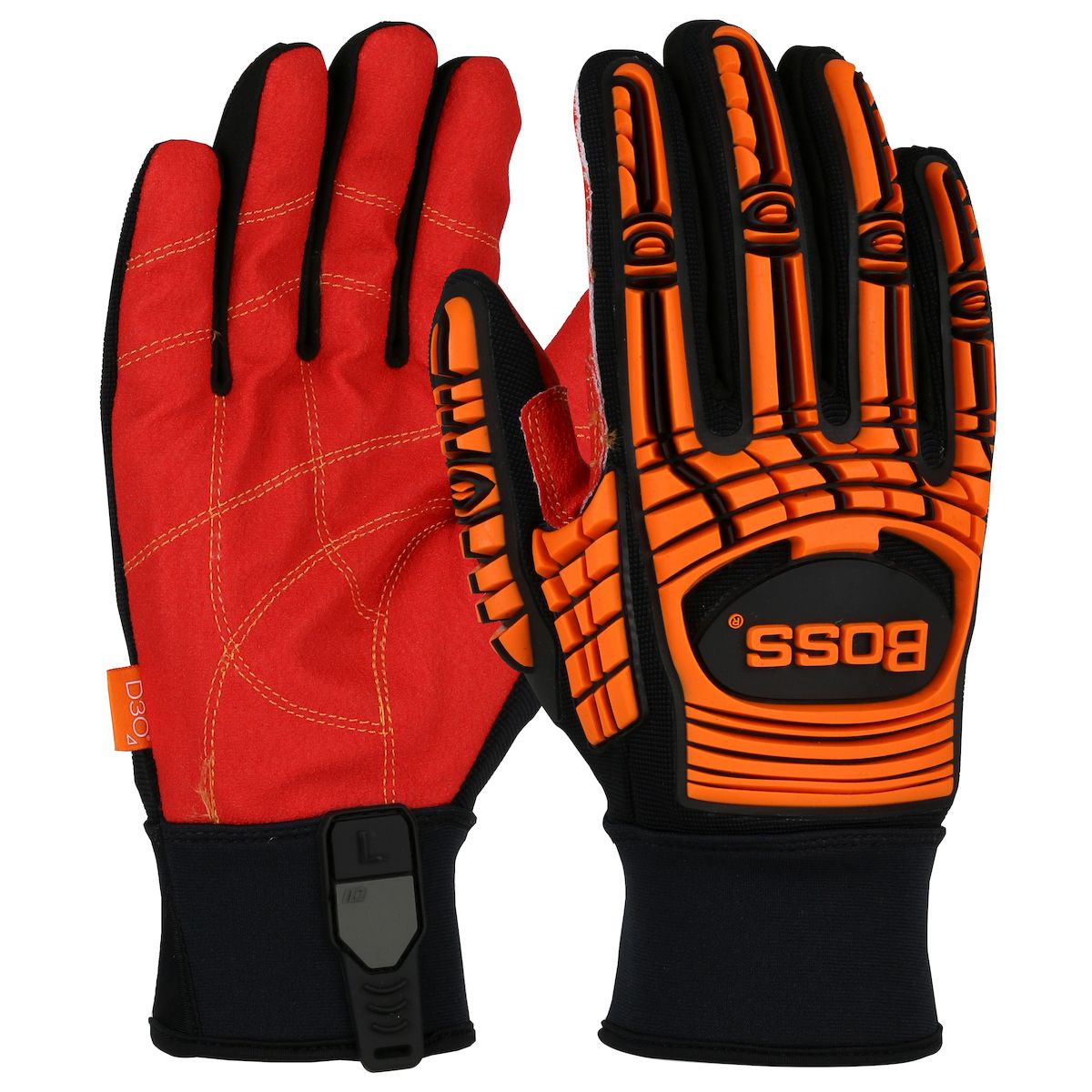 Boss® Red PVC Grip Palm and Spandex Back – TPR Impact Protection (#120-MP3120) Boss® Red PVC Grip Palm and Spandex Back – TPR Impact Protection (#120-MP3120)