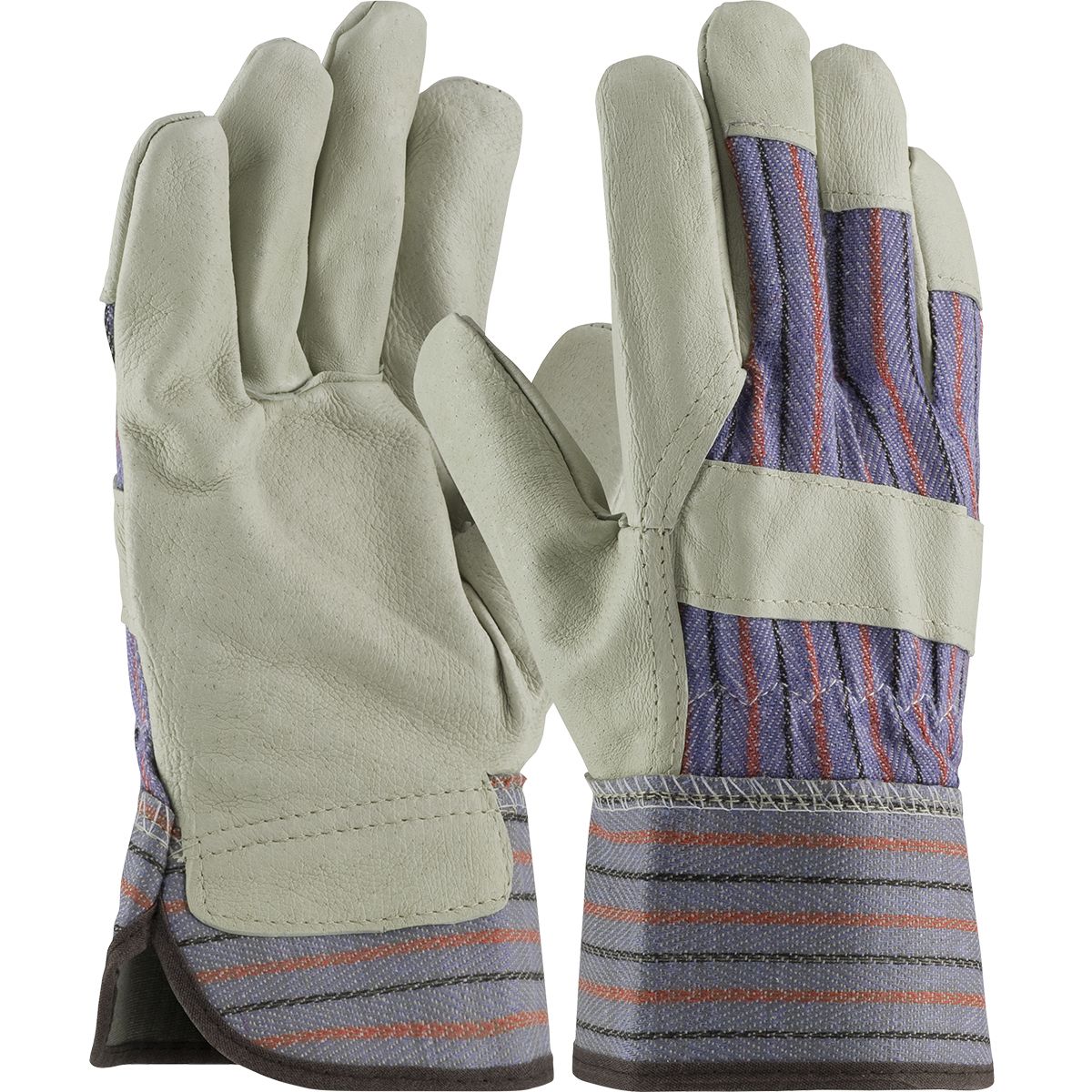 PIP Premium Grade Top Grain Pigskin Leather Palm Glove with Fabric Back - Safety Cuff (#87-3563) PIP Premium Grade Top Grain Pigskin Leather Palm Glove with Fabric Back - Safety Cuff (#87-3563)