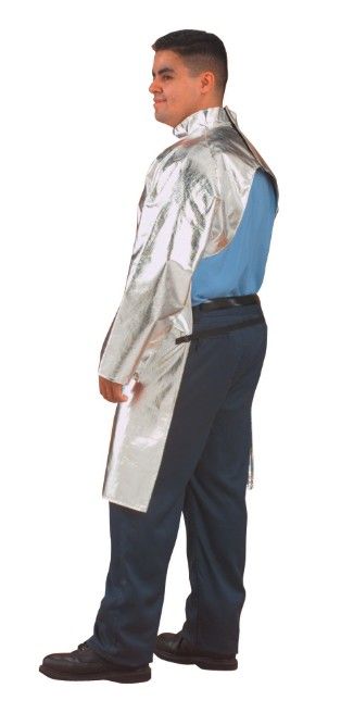 19oz. Aluminized Carbon Kevlar 50" Open Back Coat (#564-ACK-50)