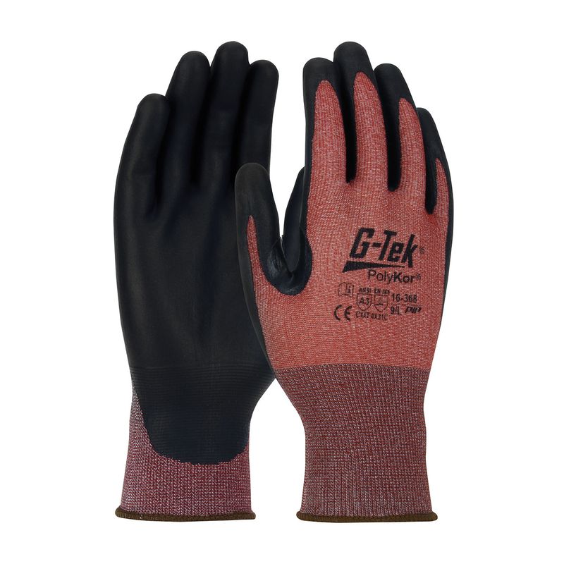 G-Tek® PolyKor® X7™ Seamless Knit PolyKor® X7™ Blended Glove with NeoFoam® Coated Grip on Palm & Fingers - Touchscreen (#16-368)