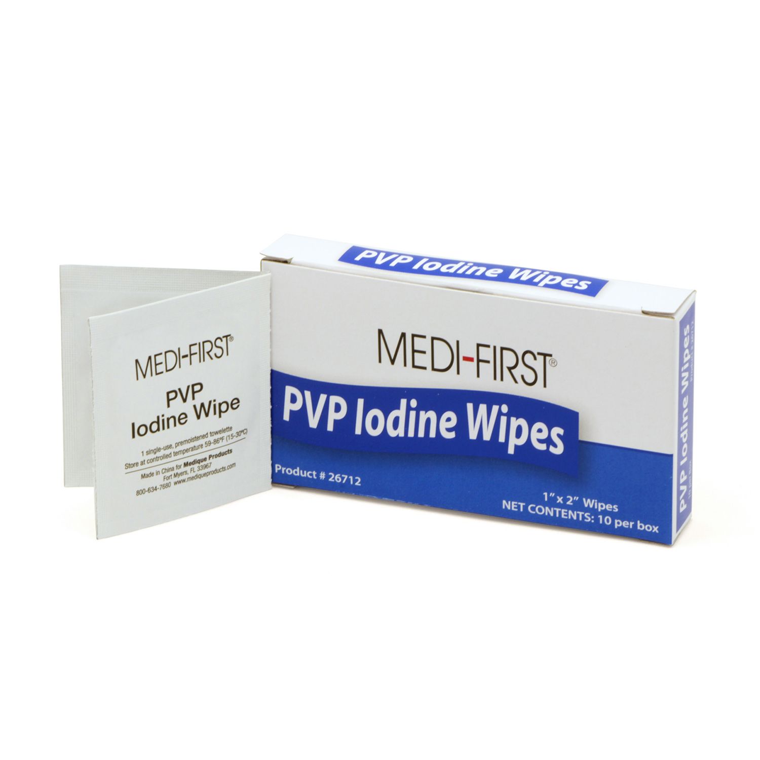 Iodine Wipes, 10/unit (#26712)