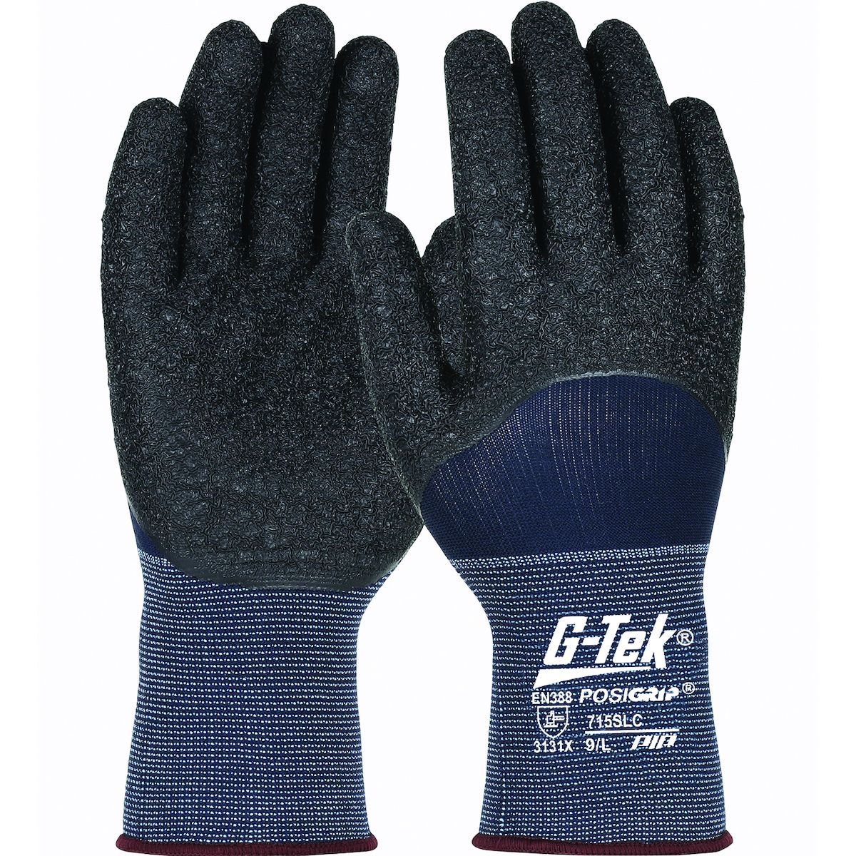 G-Tek® PosiGrip® Seamless Knit Nylon Glove with Latex Coated Crinkle Grip on Palm, Fingers & Knuckles - 15 Gauge (#715SLC) G-Tek® PosiGrip® Seamless Knit Nylon Glove with Latex Coated Crinkle Grip on Palm, Fingers & Knuckles - 15 Gauge (#715SLC)