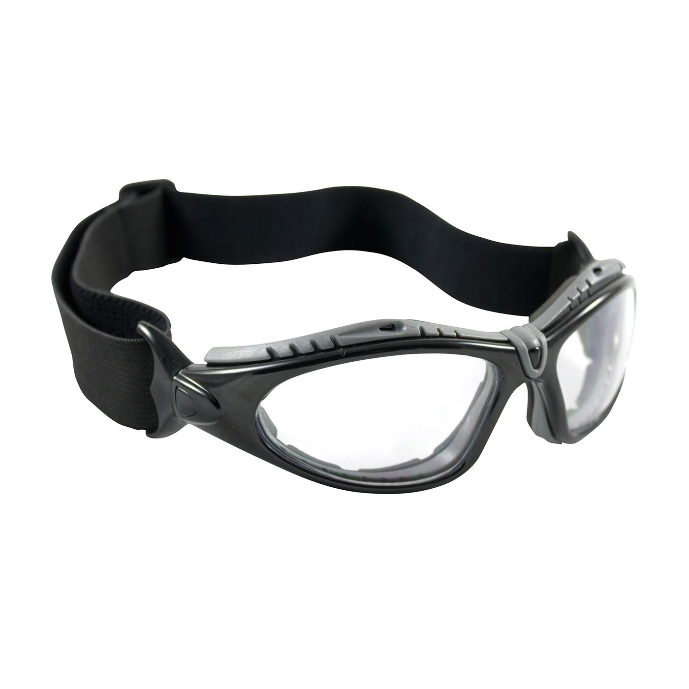 Fuselage Full Frame Safety Glasses with Black Frame, Foam Padding, Clear Lens and Anti-Scratch / FogLess 3Sixty Coating  (#250-50-0520)