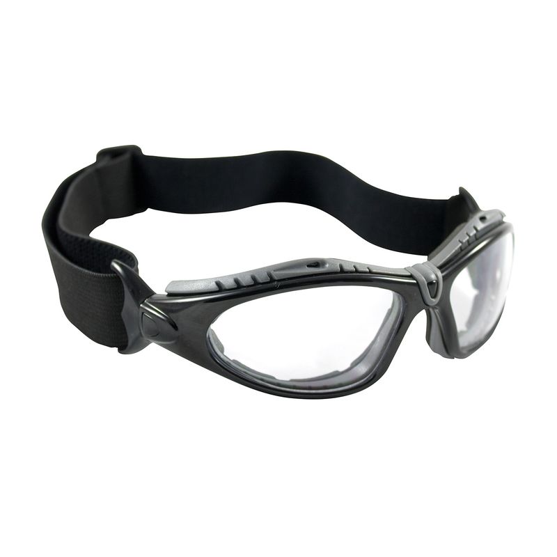 Fuselage Full Frame Safety Glasses with Black Frame, Foam Padding, Clear Lens and Anti-Scratch / FogLess 3Sixty Coating  (#250-50-0520)