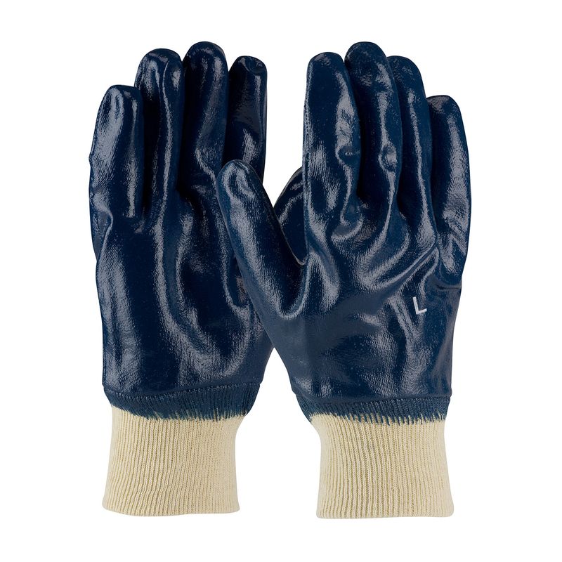ArmorTuff Nitrile Dipped Glove with Jersey Liner and Smooth Finish on Full Hand - Knitwrist  (#56-3152)