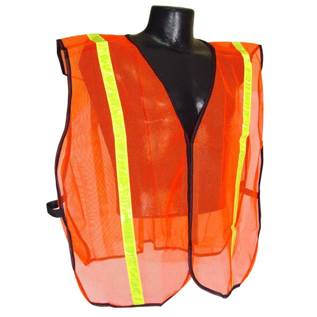 Non-Rated Vest, 1" Tape, Hi-Viz Orange (#SVO1)
