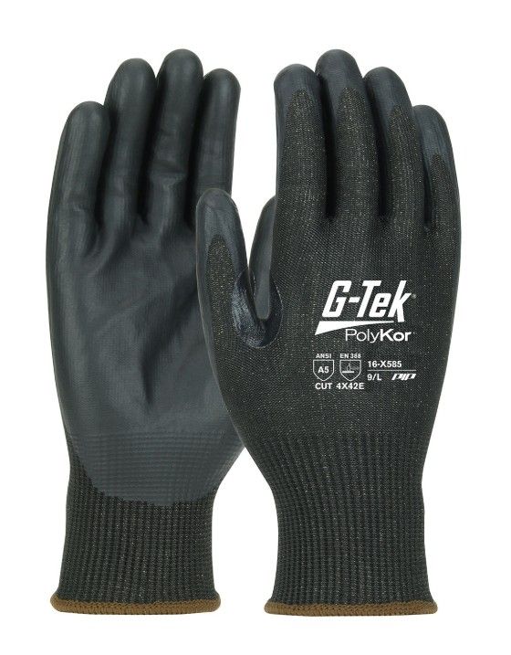 G-Tek® PolyKor® Seamless Knit A5 PolyKor® Xrystal® Blended Glove with NeoFoam® Coated Grip on Palm & Fingers - Touchscreen (#16-X585) G-Tek® PolyKor® Seamless Knit A5 PolyKor® Xrystal® Blended Glove with NeoFoam® Coated Grip on Palm & Fingers - Touchscreen (#16-X585)