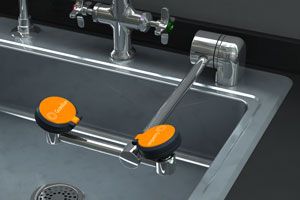 Eye/Face Wash, Deck Mounted AutoFlow™ 90° Swing-Down (#G1779) Eye/Face Wash, Deck Mounted AutoFlow™ 90° Swing-Down (#G1779)