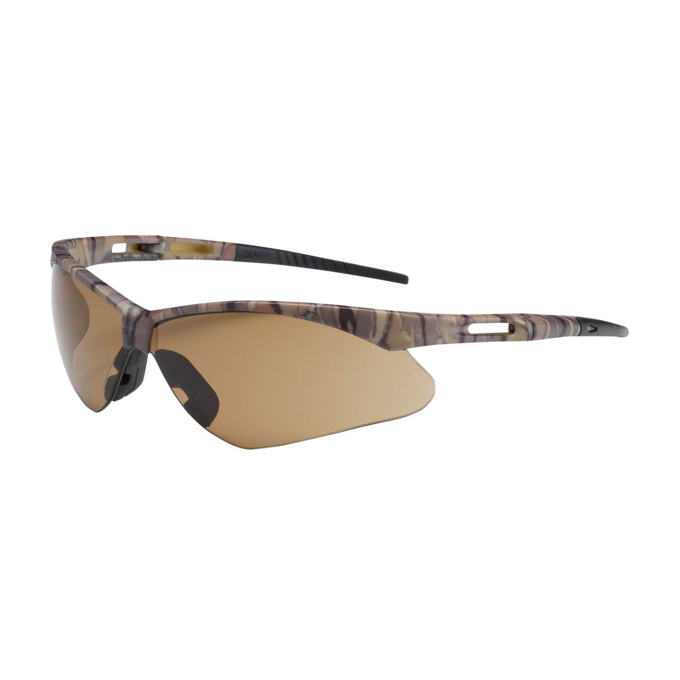 Anser Semi-Rimless Safety Glasses with Camouflage Frame, Brown Lens and Anti-Scratch Coating  (#250-AN-10121)