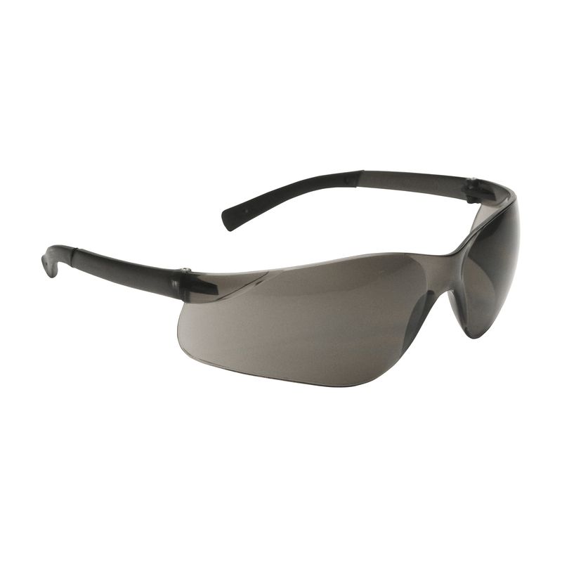 Zenon Z13 Rimless Safety Glasses with Dark Gray Temple, Gray Lens and Anti-Scratch Coating  (#250-06-5501)