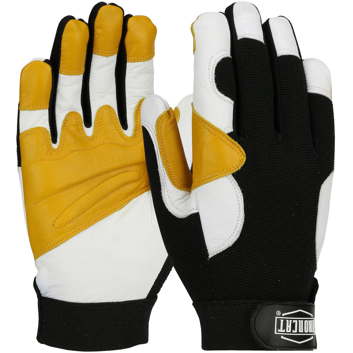 Ironcat® Heavy Duty Top Grain Goatskin Leather Glove with Spandex Back and Reinforced Padded Palm (#86555) Ironcat® Heavy Duty Top Grain Goatskin Leather Glove with Spandex Back and Reinforced Padded Palm (#86555)