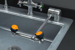 Guardian Eyewash, Deck Mounted, AutoFlow™ 90° Swing-Down (#G1849) Guardian Eyewash, Deck Mounted, AutoFlow™ 90° Swing-Down (#G1849)