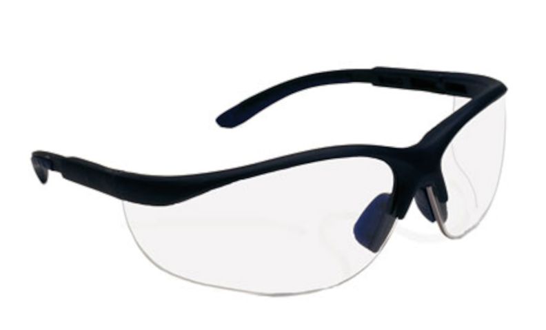 Hi-Voltage AC Semi-Rimless Safety Glasses with Black Frame, I/O Lens and Anti-Scratch Coating  (#250-21-0402)