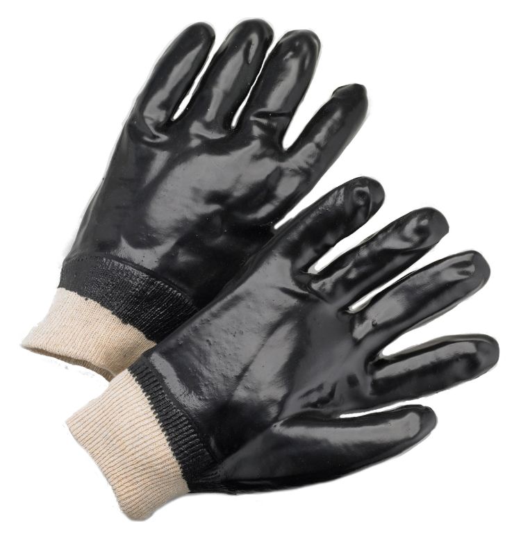 PIP® PVC Dipped Glove with Interlock Liner and Smooth Finish - Knit Wrist (#1007)