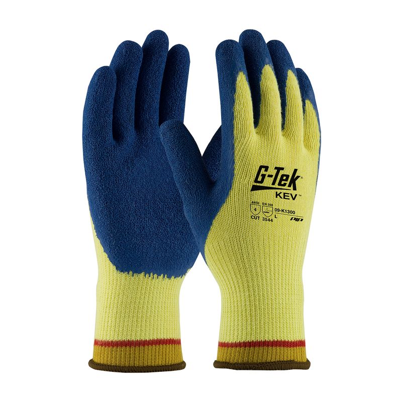 G-Tek® KEV™ Premium Seamless Knit Kevlar® Blended Glove with Latex Coated Crinkle Grip on Palm & Fingers (#09-K1300) G-Tek® KEV™ Premium Seamless Knit Kevlar® Blended Glove with Latex Coated Crinkle Grip on Palm & Fingers (#09-K1300)