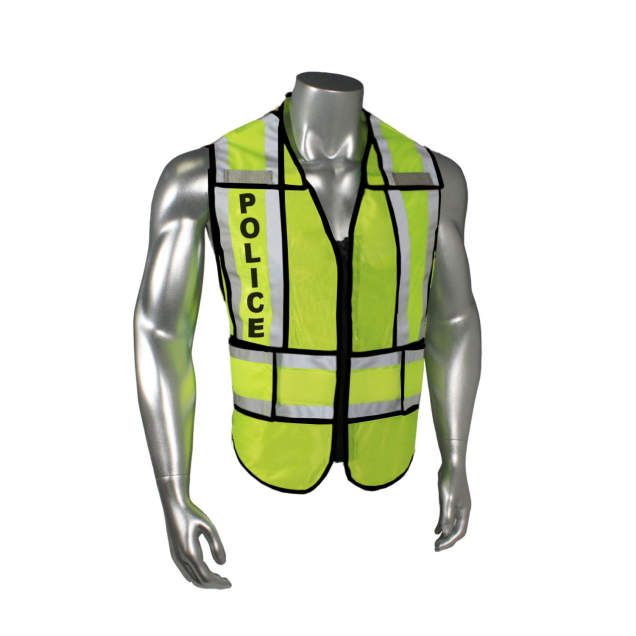 Breakaway 1 Breakaway 1" Split Police Safety Vest, Black Trim (#LHV-207-SPT-BLK-POL)