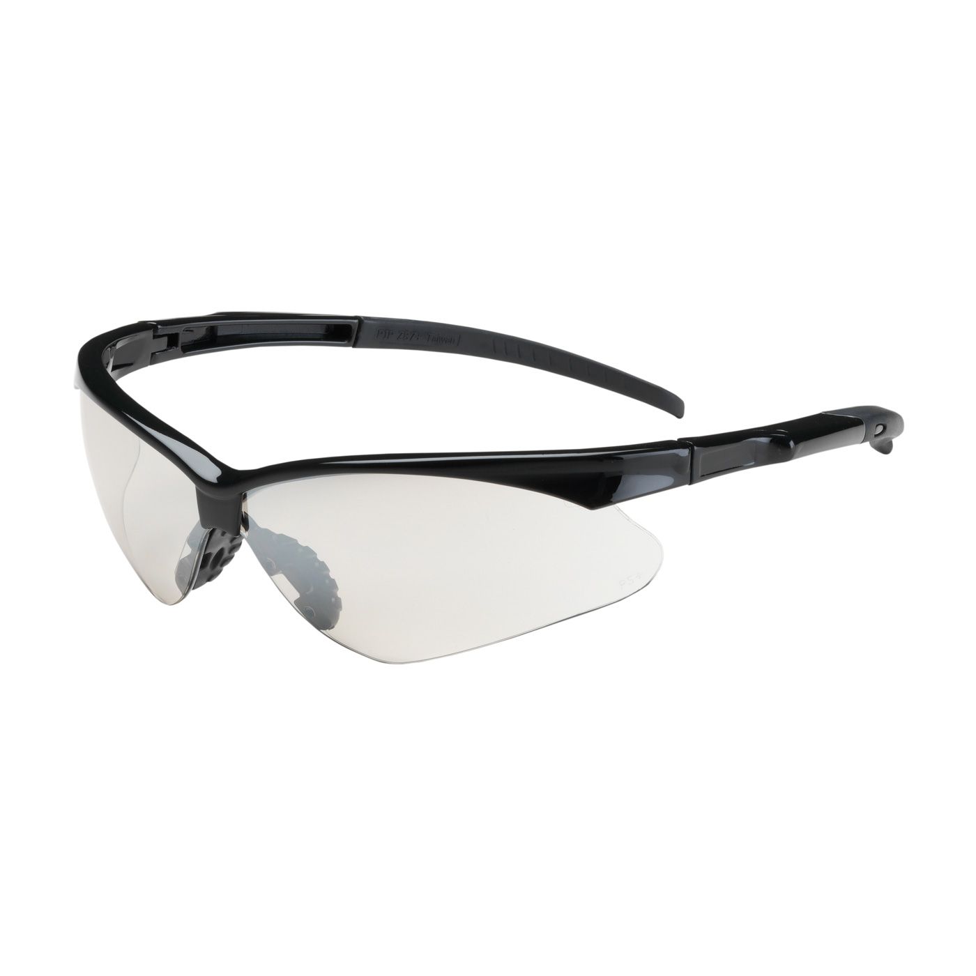 Adversary Semi-Rimless Safety Glasses with Black Frame, Clear Lens and Anti-Scratch Coating  (#250-28-0000)