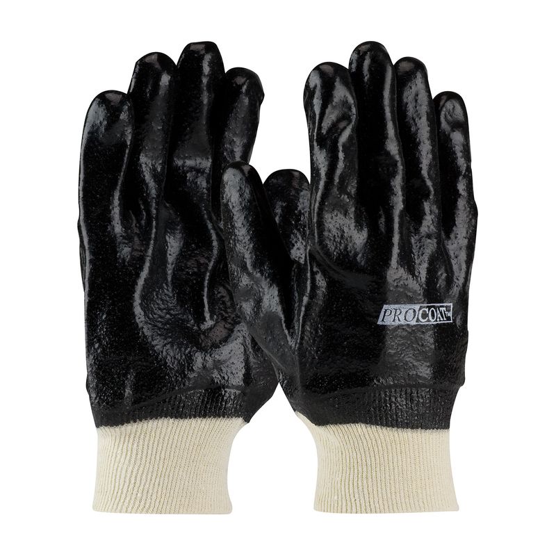 PIP® ProCoat® Premium PVC Dipped Glove with Interlock Liner and Semi-Rough Finish - Knit Wrist (#58-8015R)