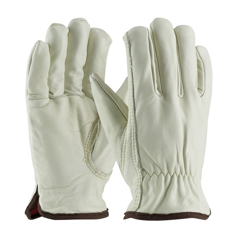 PIP Top Grain Cowhide Leather Glove with Red Foam Lining - Keystone Thumb  (#77-268)