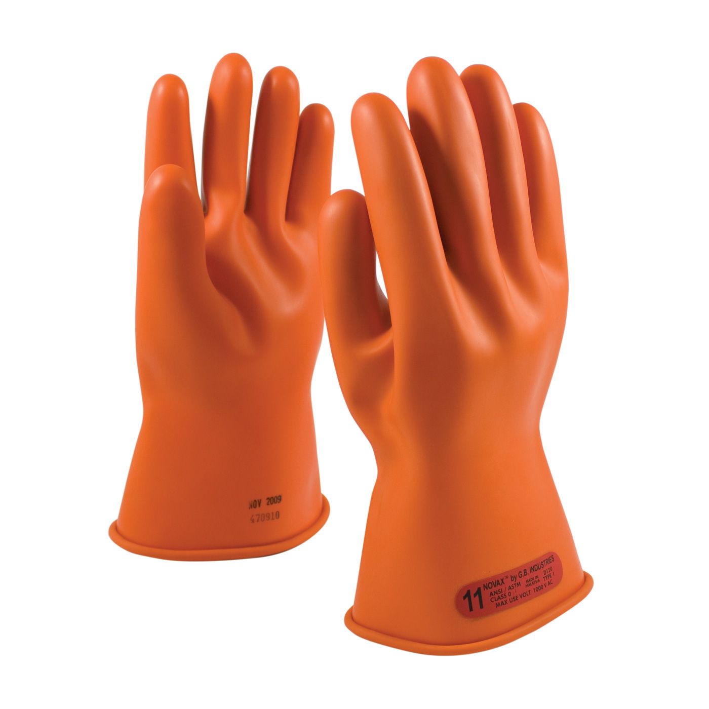 NOVAX® Class 0 Rubber Insulating Glove with Straight Cuff - 11 NOVAX® Class 0 Rubber Insulating Glove with Straight Cuff - 11" (#147-0-11)