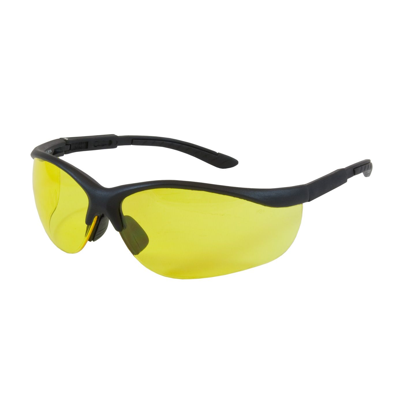 Hi-Voltage AC Semi-Rimless Safety Glasses with Black Frame, Amber Lens and Anti-Scratch Coating  (#250-21-0409)