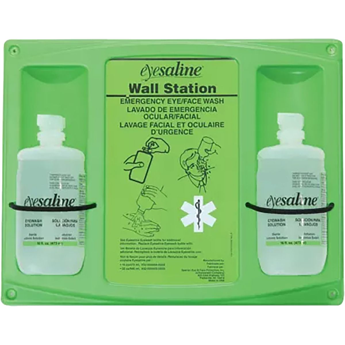 Eyesaline 32 oz. Double Eyewash Wall Station (#32-000462-0000) Eyesaline 32 oz. Double Eyewash Wall Station (#32-000462-0000)