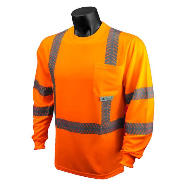 Class 3 Hi-Viz Safety T-Shirt With Rad-Shade® UV Protection, Orange (#ST24-3POS) Class 3 Hi-Viz Safety T-Shirt With Rad-Shade® UV Protection, Orange (#ST24-3POS)