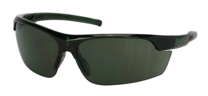 Xtricate-C Semi-Rimless Safety Glasses with Green Frame, Green Lens and FogLess 3Sixty Coating  (#250-58-0521)