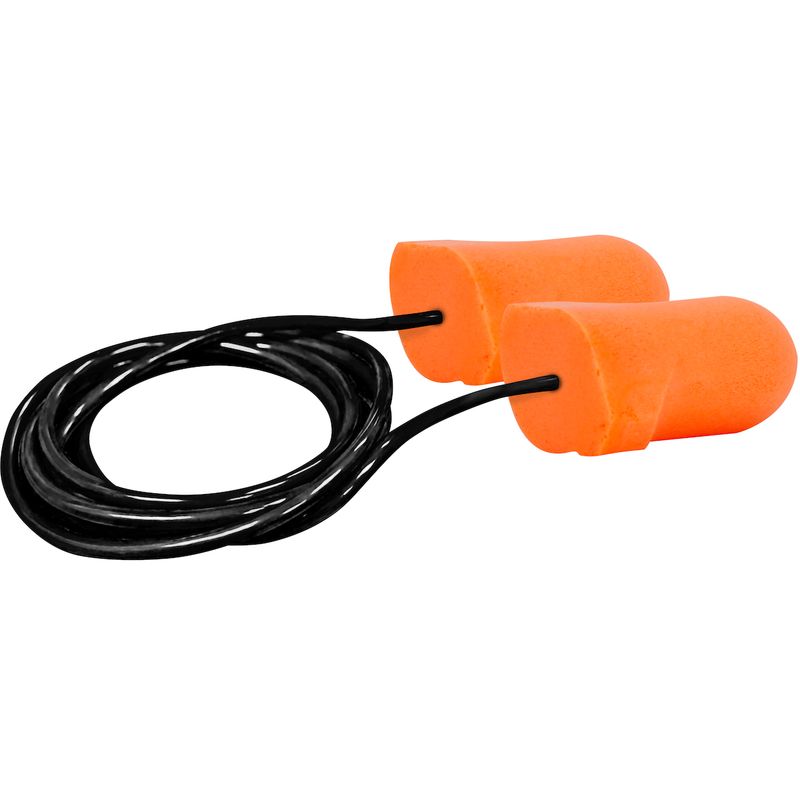 PIP® Mega T-Fit™ T-Shape Disposable Soft Polyurethane Foam Corded Ear Plugs - NRR 32 / SNR 37 (#267-HPF510C)