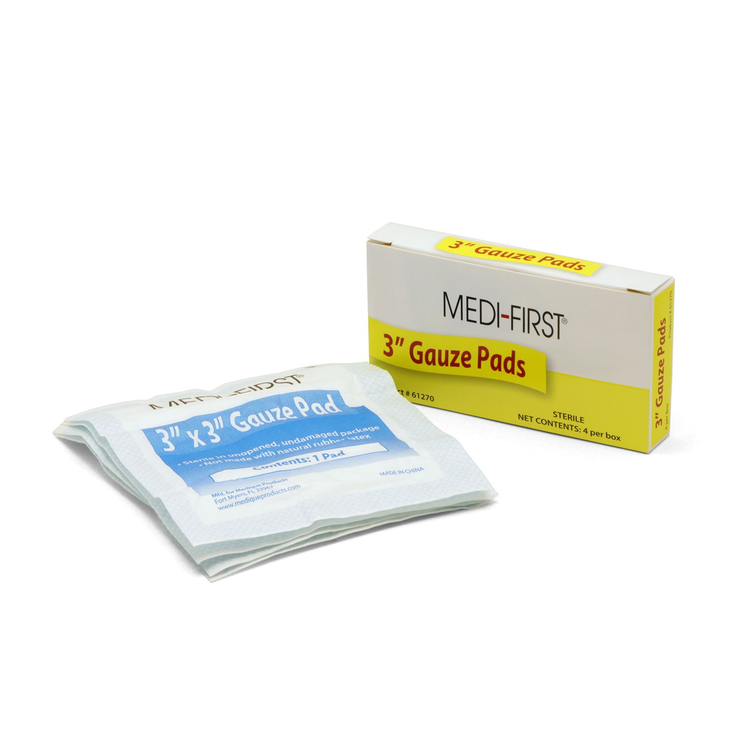 Gauze Pads, 3x3, 4/unit (#61270)