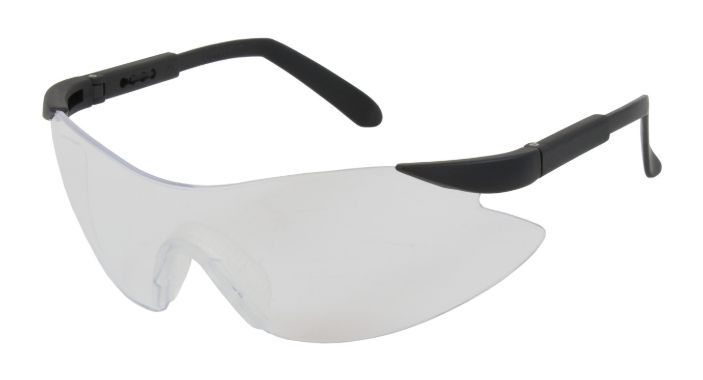 Wilco Rimless Safety Glasses with Black Temple, Clear Lens and Anti-Scratch Coating  (#250-92-0000)
