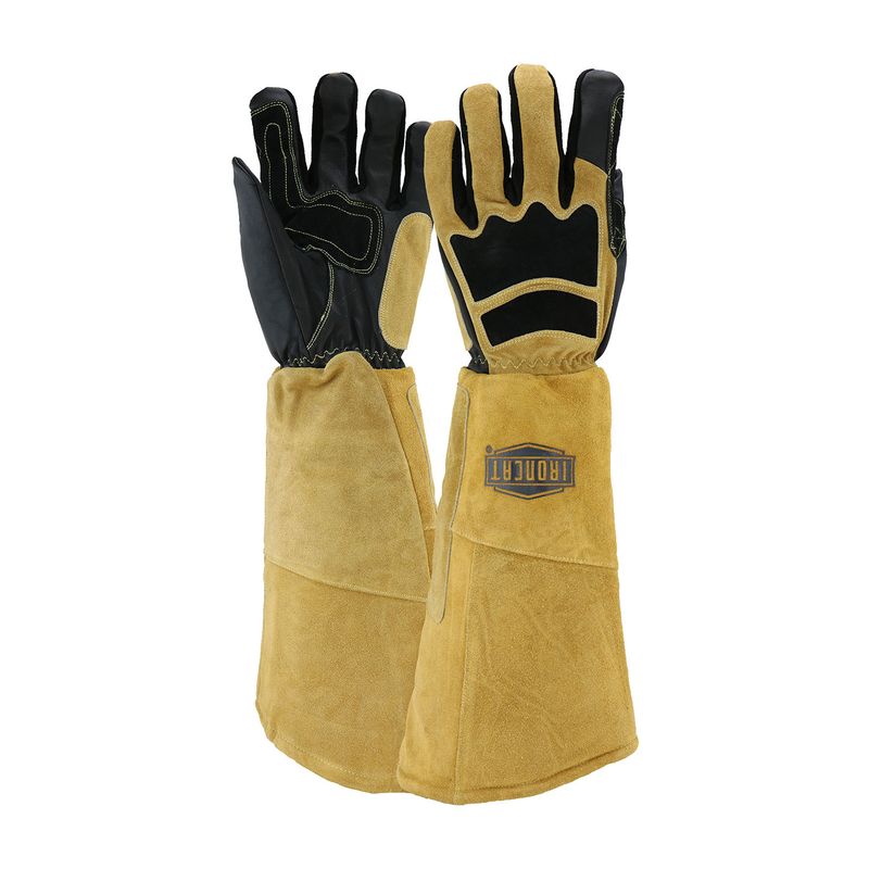 Ironcat® Premium Grade Top Grain Goatskin Welder's Glove with Cotton/Foam Lining and Climax™ Aerogel Insulation - 22" Length (#9070)