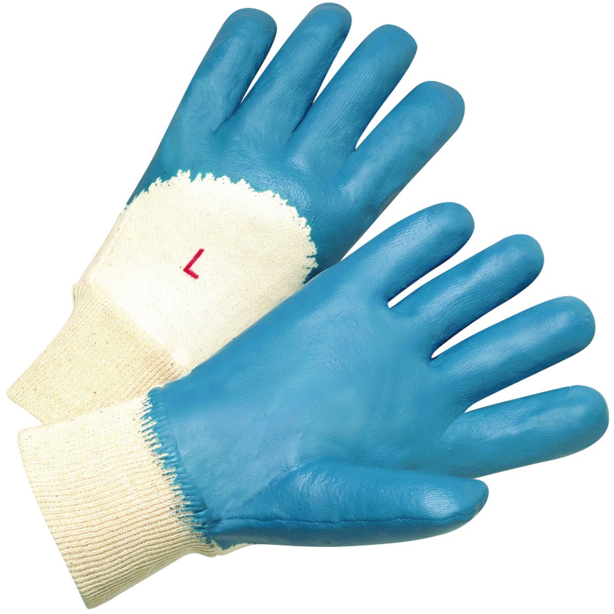 PIP® Nitrile Dipped Glove with Interlock Liner and Smooth Finish on Palm, Fingers & Knuckles - Knit Wrist (#4060)