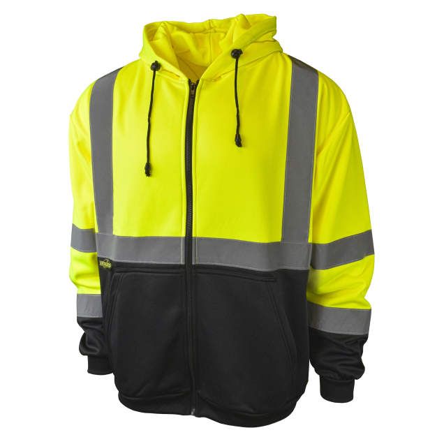 Class 3 Color Blocked Hooded Sweatshirt, green (#SJ01B-3ZGS)